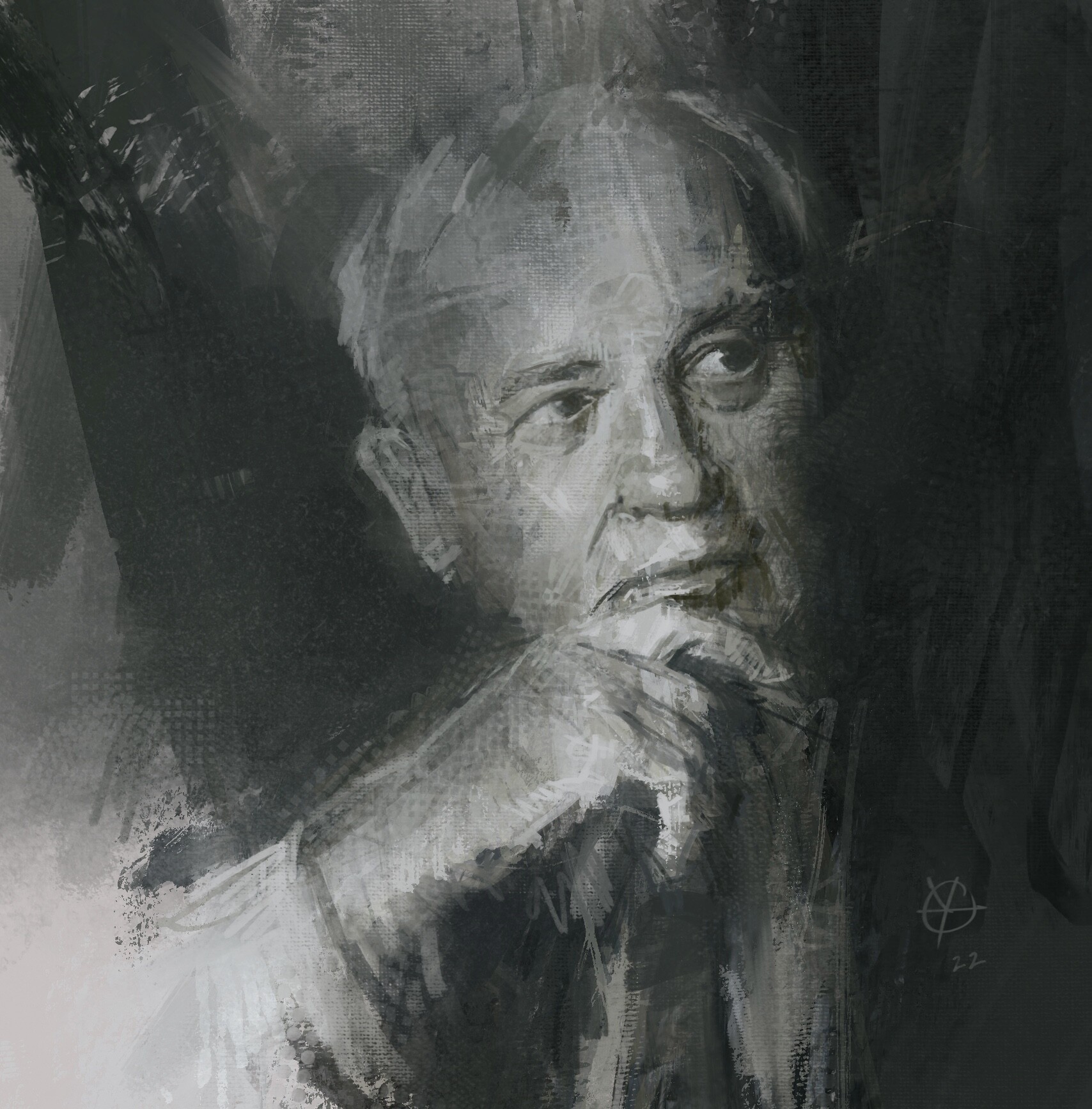 ArtStation - Mikhail Gorbachev sketch
