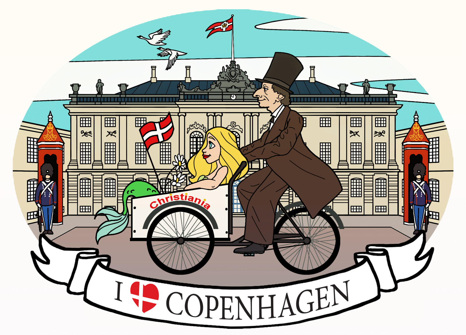 Souvenir Fridge Magnet 'Bike Copenhagen'