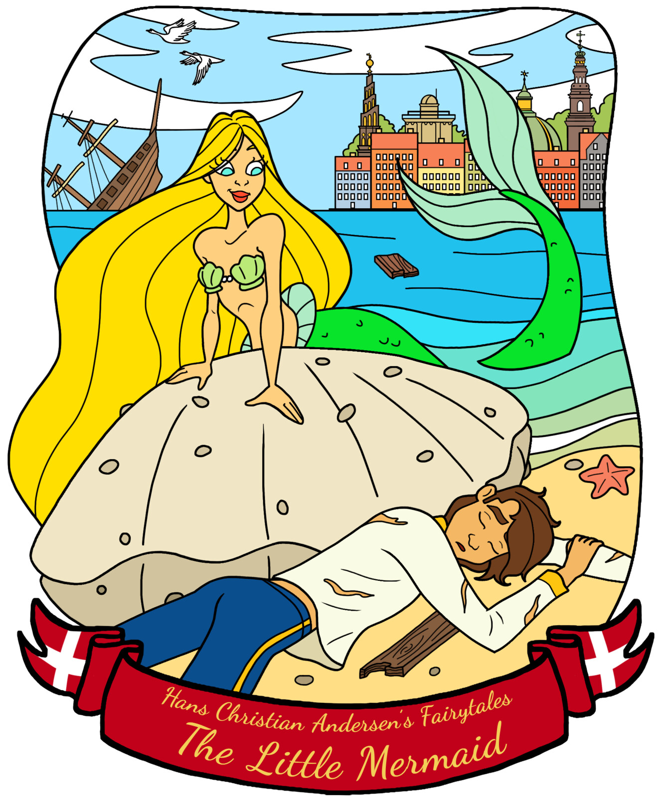 Souvenir Fridge Magnet 'The Little Mermaid'