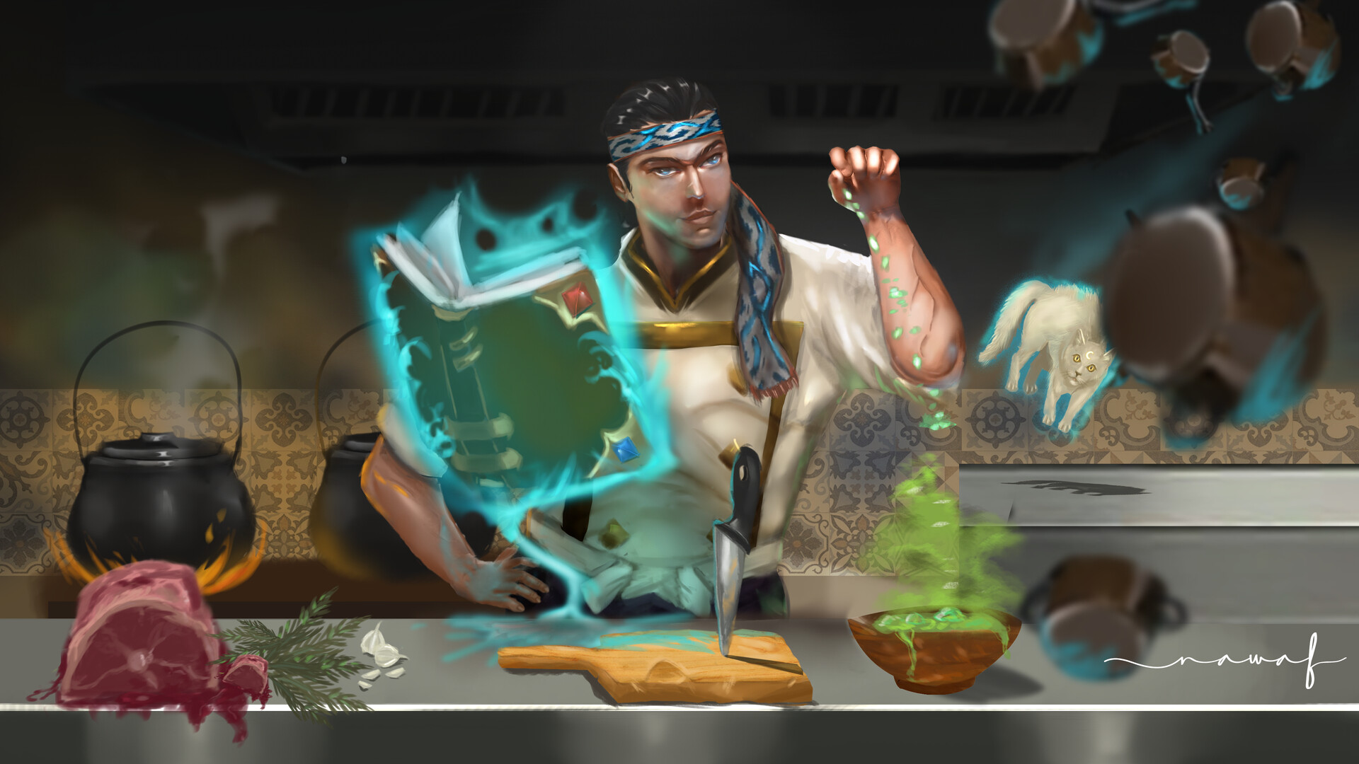 ArtStation Wizard Chef Splash Art