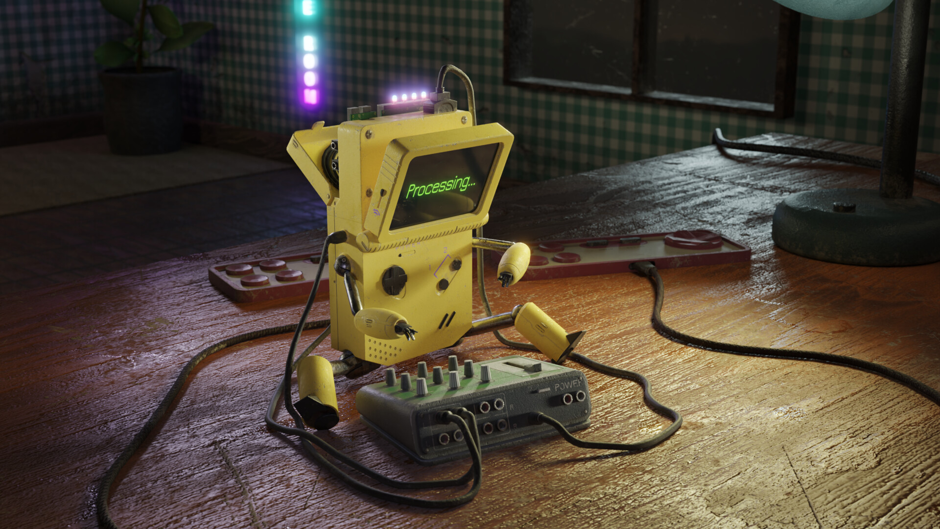 ArtStation - Nintendo Gameboy Robot programming itself