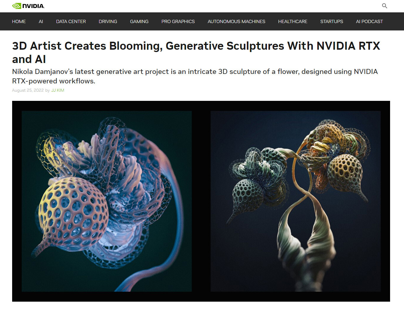 3D Artist Creates Blooming, Generative Sculptures With NVIDIA RTX and AI