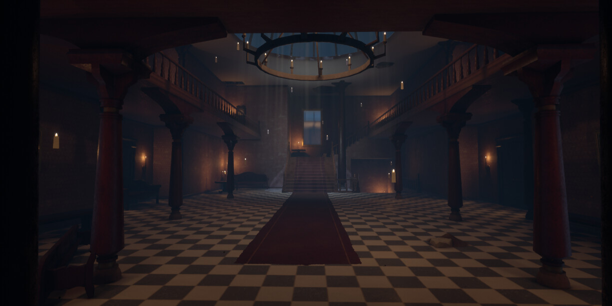 ArtStation - Haunted Mansion Foyer