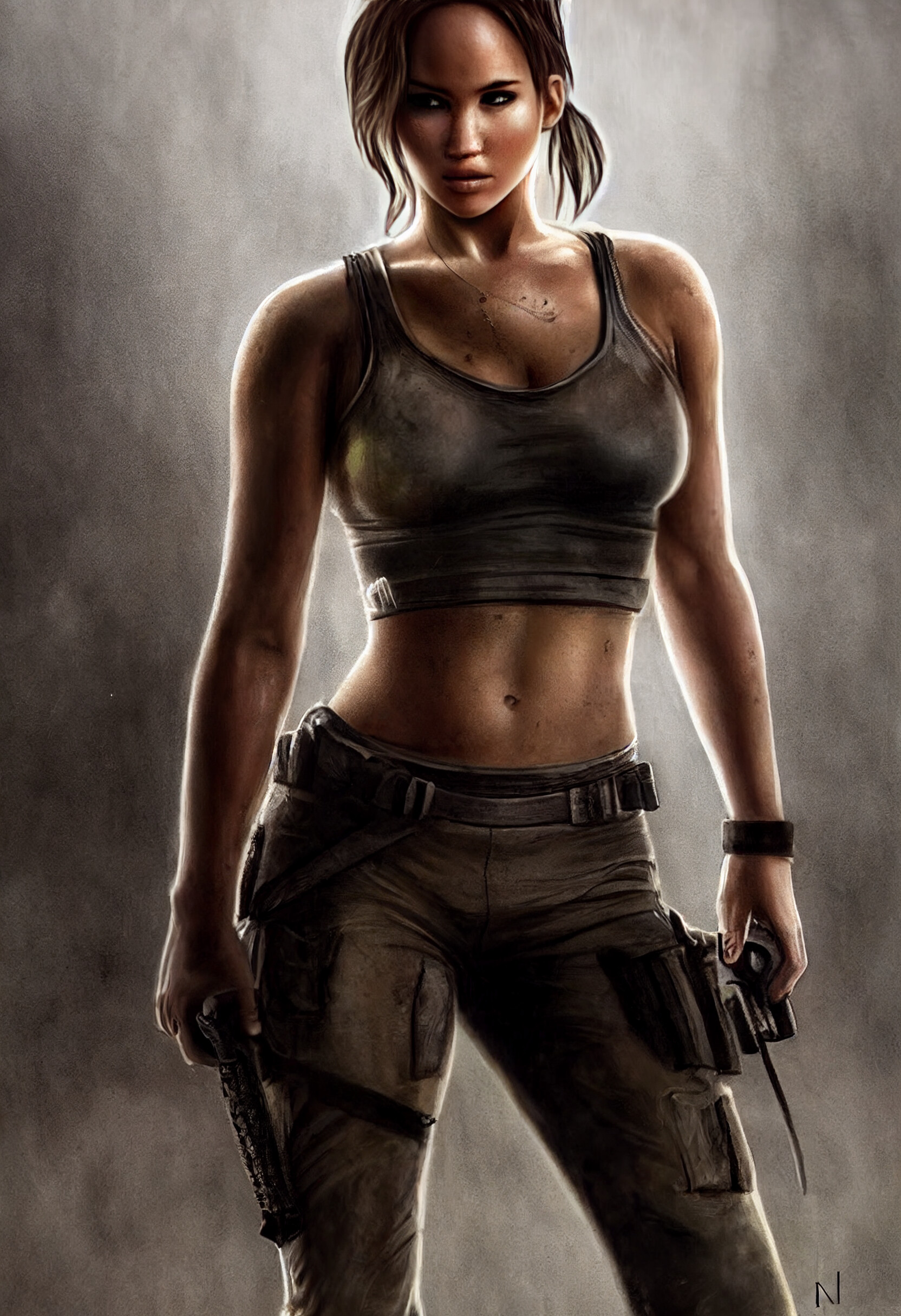 Jennifer Lawrence - Tomb Raider Fanart #2, FA Luminous.