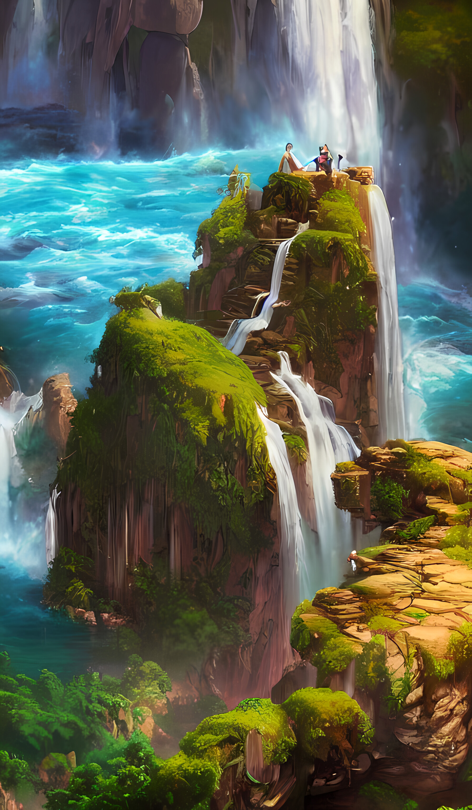 ArtStation Fantasy Island Waterfall