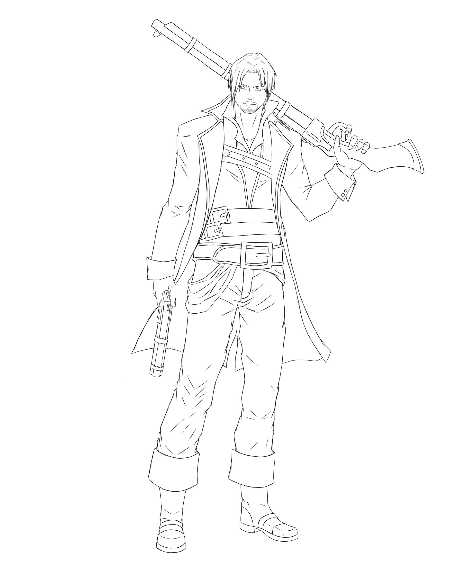 Warrnoto Human Gunslinger Sketch