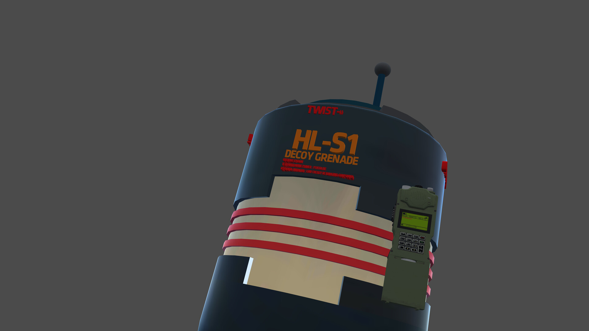 ArtStation Decoy grenade concept3d model(low poly)
