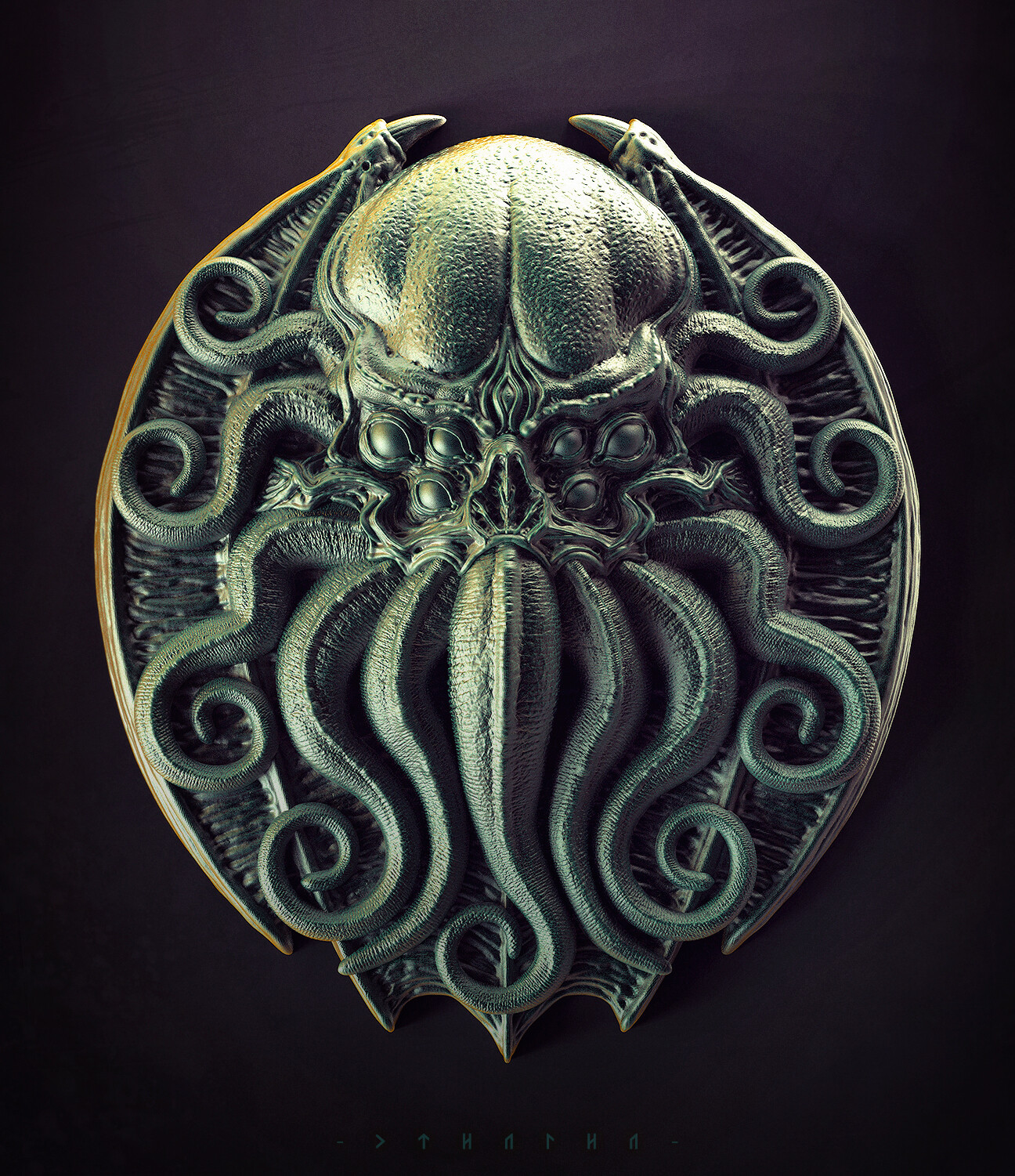 ArtStation - - LOVECRAFT WALL MOUNT SKETCH B-