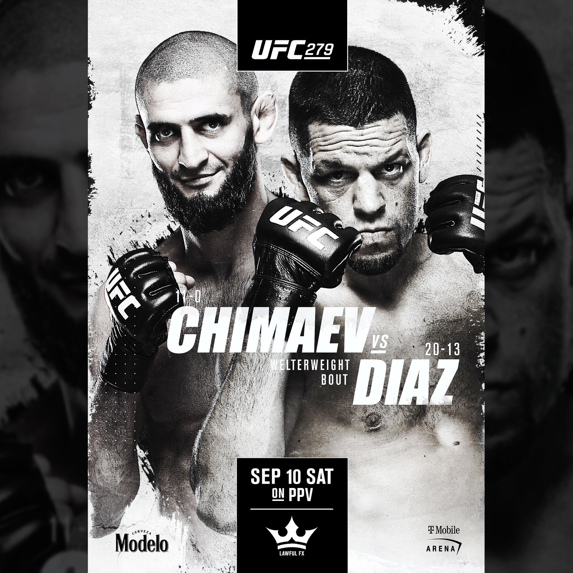 ArtStation Custom UFC Poster Chimaev vs. Diaz