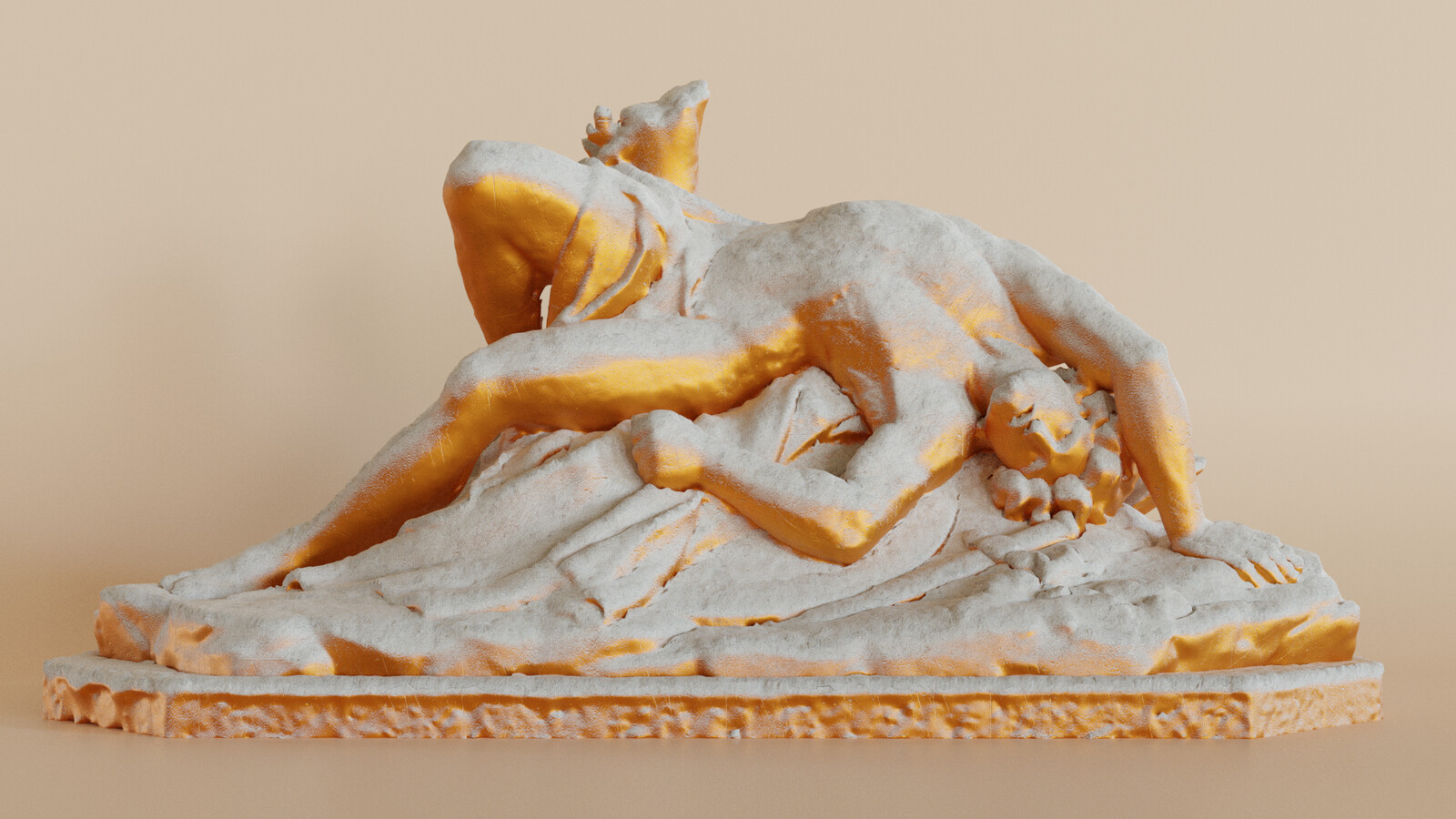Sculpture  with snow