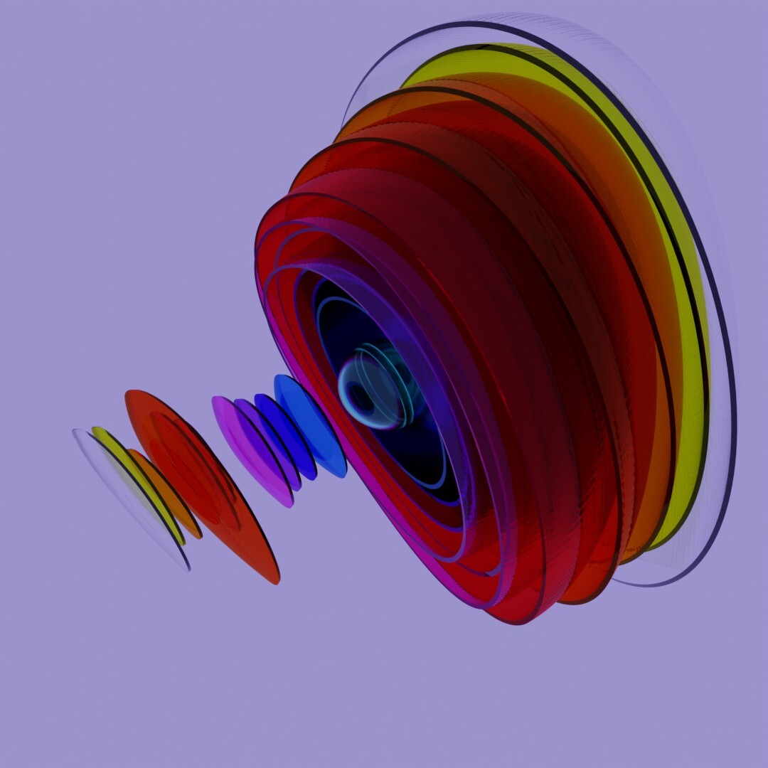 study and deconstruction of the sphere and light in digital space