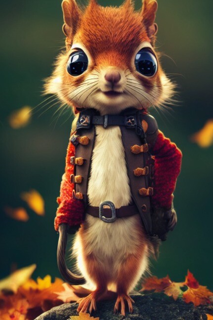ArtStation - Autumn paws - Squirrel