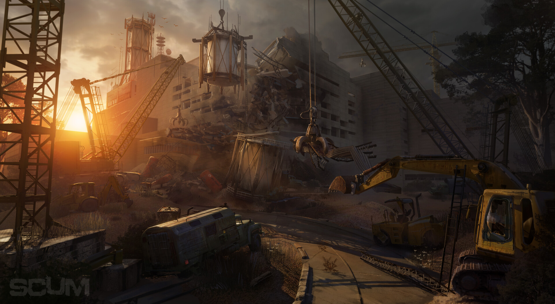 ArtStation - Concept art of nuclear power plant explosion, a part of