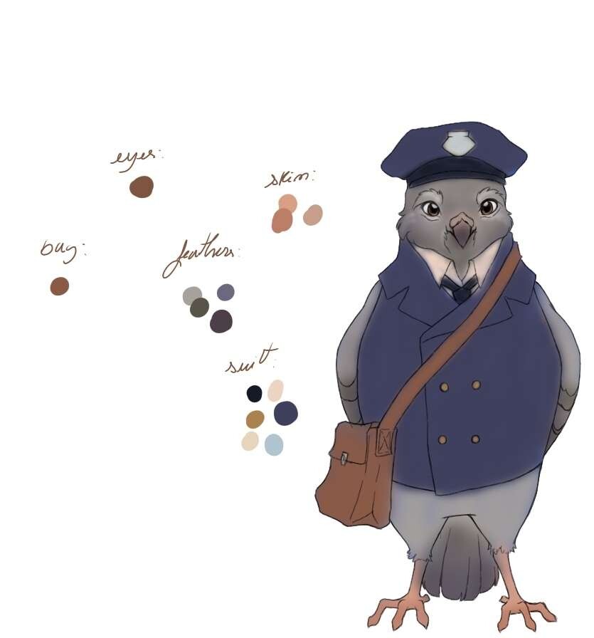 ArtStation - Carrier Pigeon short film character concepts | Unused designs