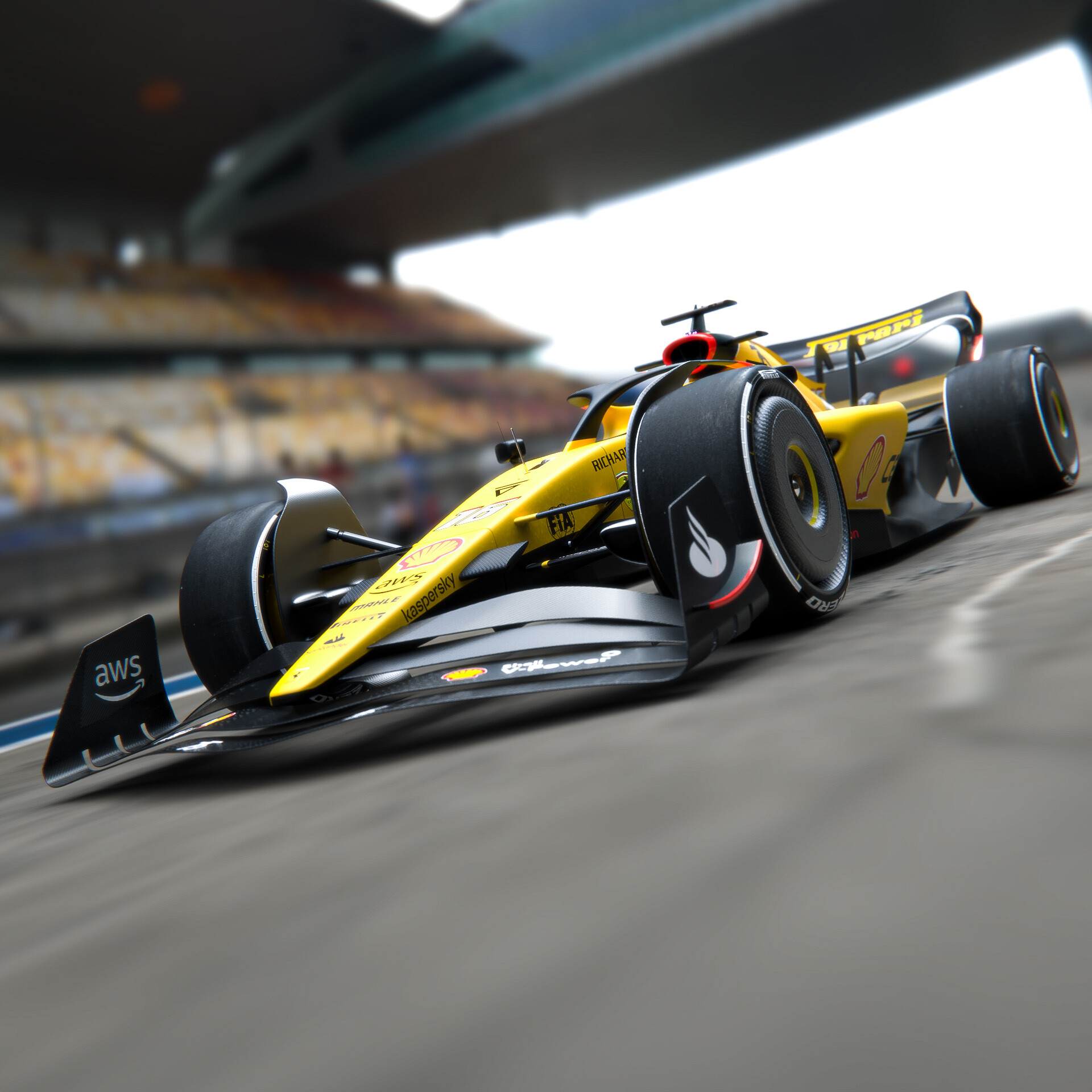 ArtStation Ferrari Yellow Livery Concept Monza GP