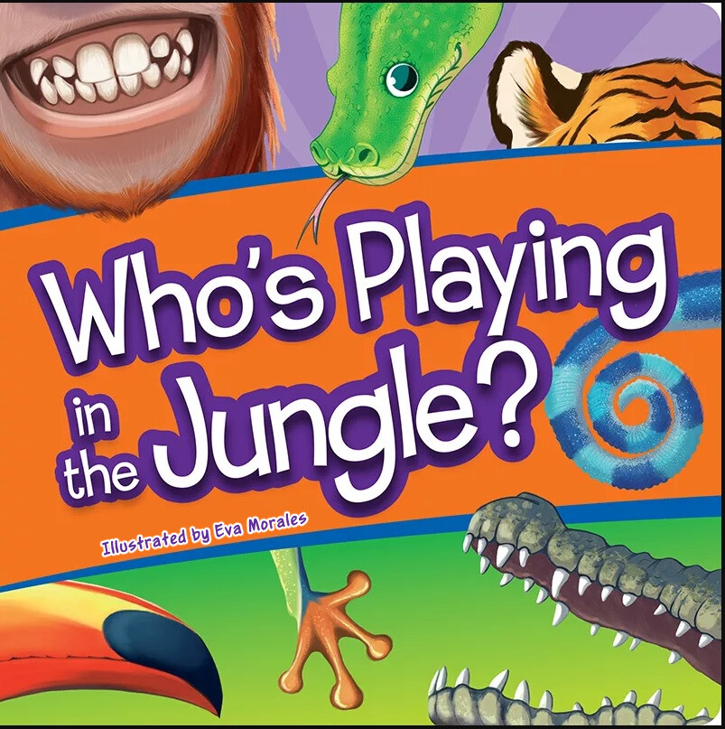 Who's Playing in the Jungle ©Flying frog
Illustrator: Eva Morales
Publisher: ©Flying Frog (2022)
Languaje: English
ISBN: 978-1635603460