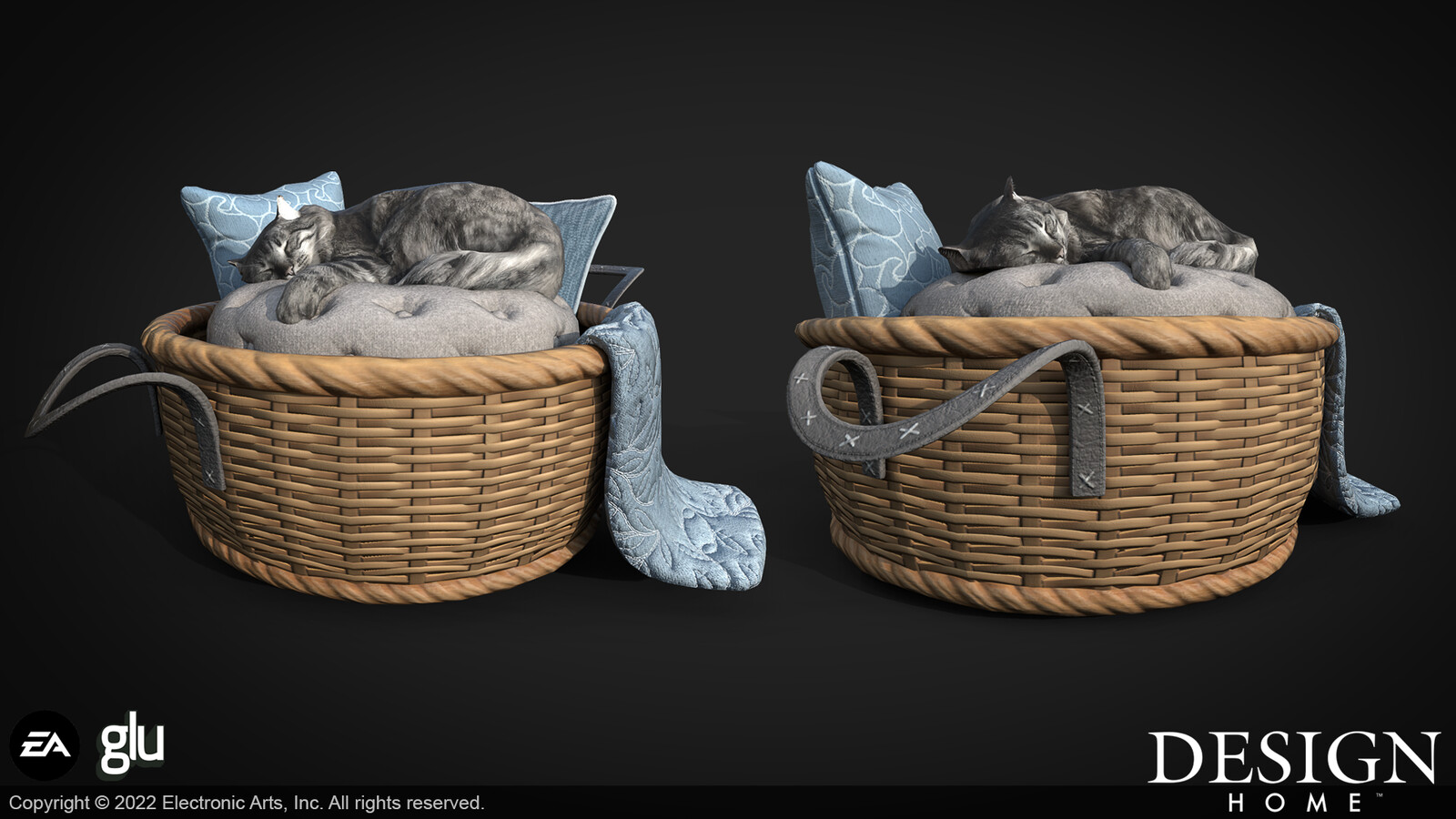 The cat model has based on a scan with texture modification and paints over.