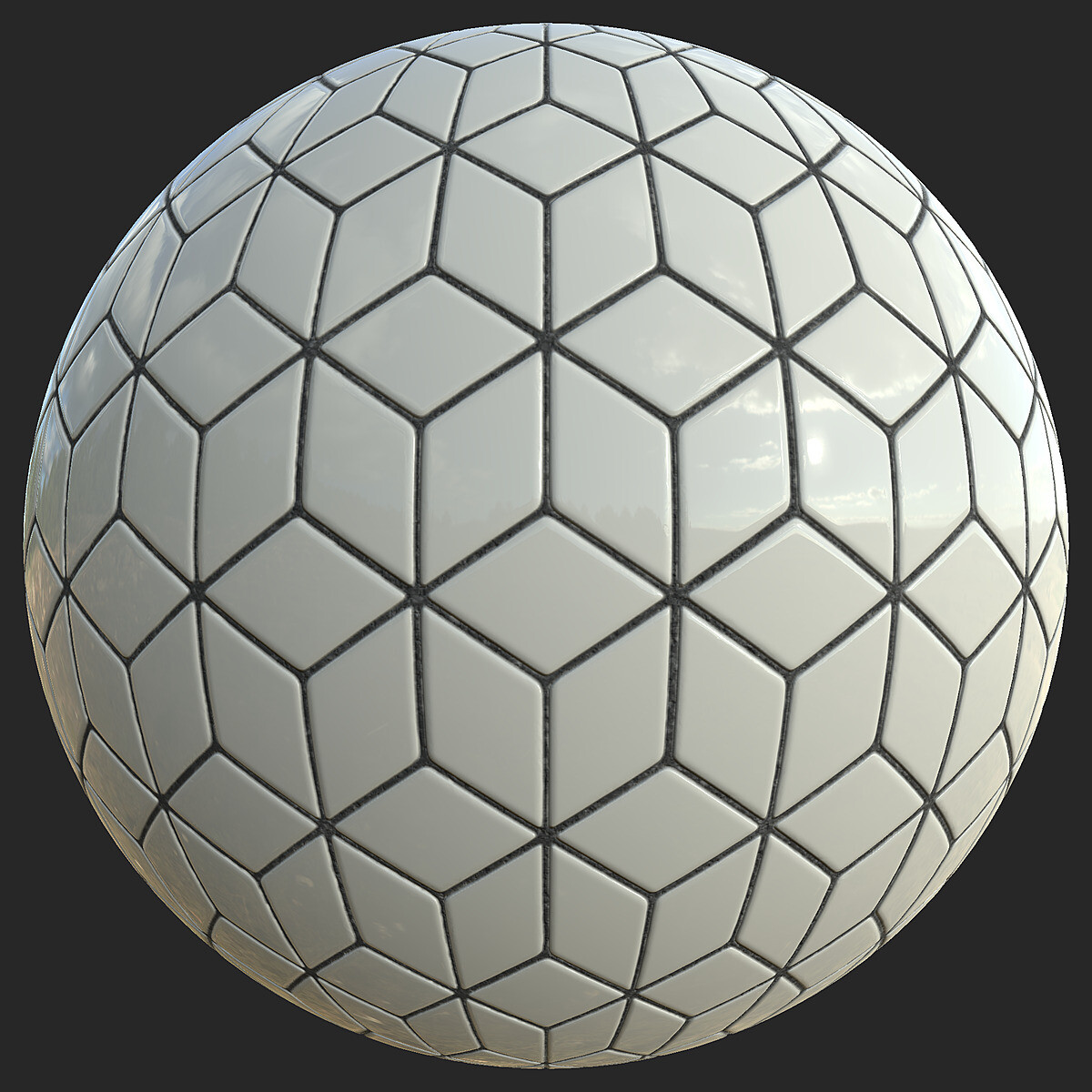 TextureCan - Rhombus Ceramic Tiles (FREE PBR Texture)