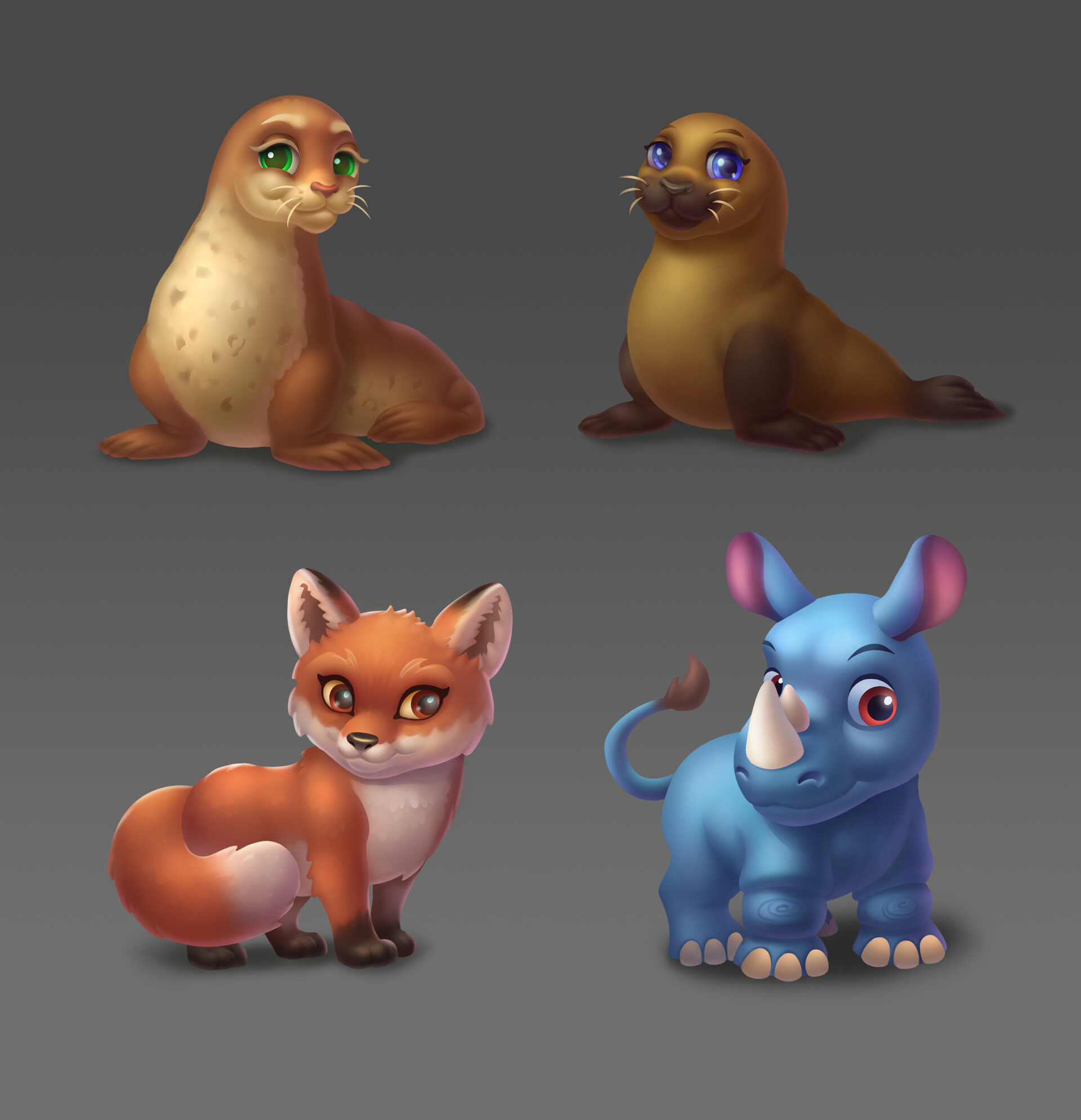 ArtStation - Cartoon Style Animals