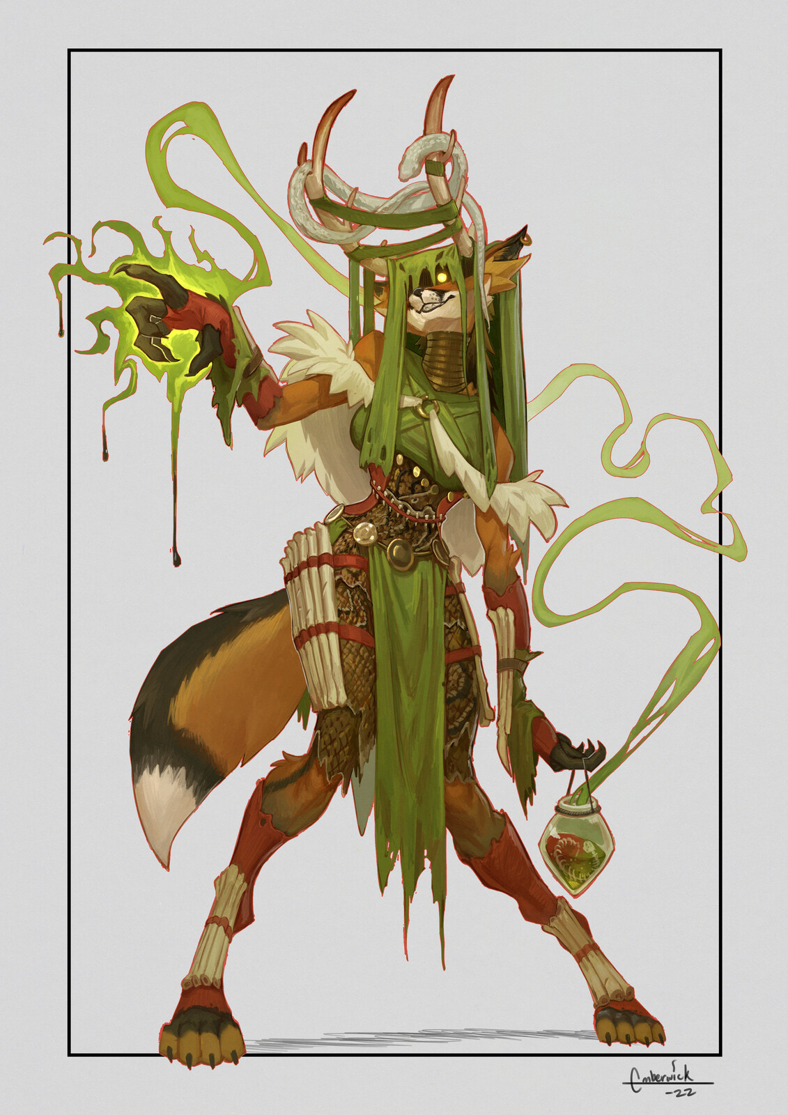 Venomancer

Color: Green
Weapon: Magic
Species: Fox