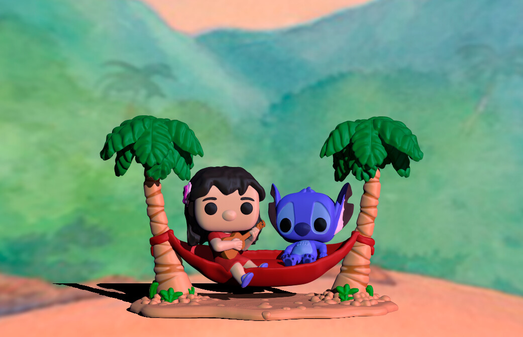 Artstation Funko Lilo Y Stitch In Hammock Funko Lilo Y Stitch En Hamaca