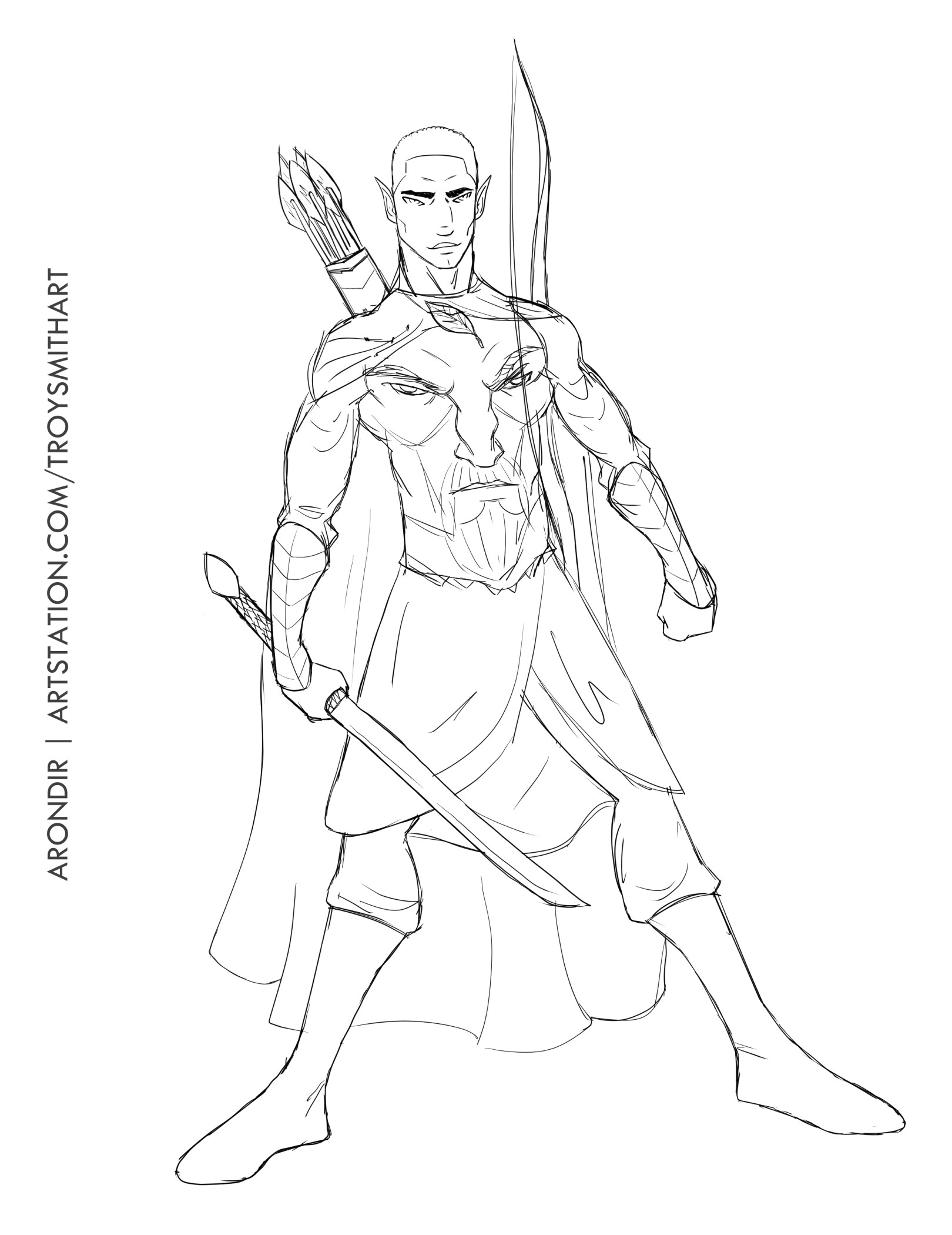 ArtStation Arondir Sketch (The Rings of Power)