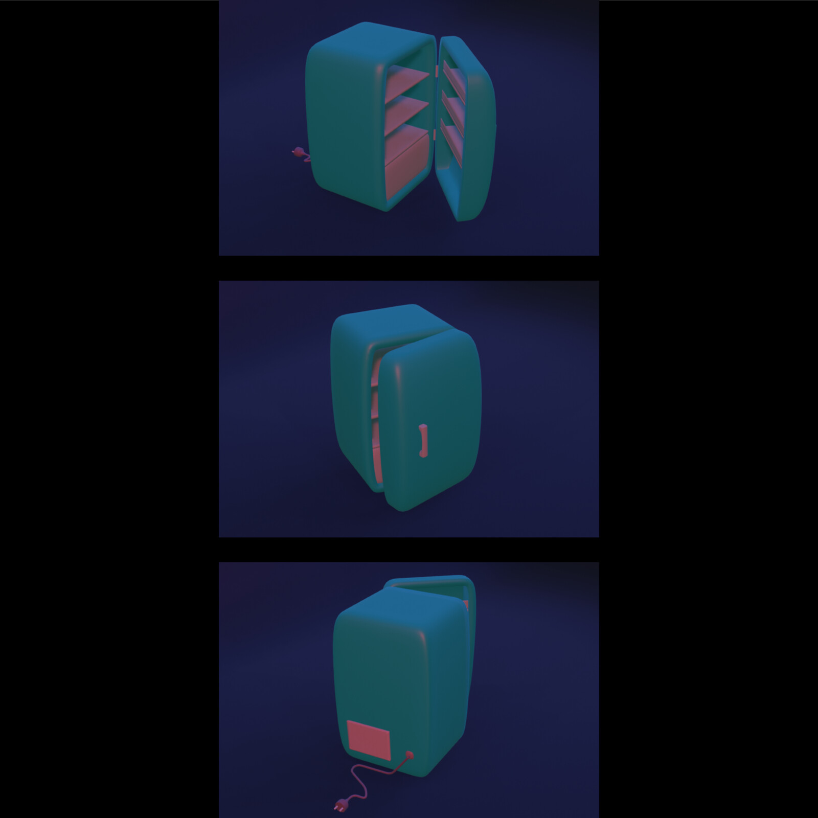 Game Art Assets I created: Stylized Fridge.

Modeled, painted and rendered in Blender. Rendered images put together in Adobe Illustrator
