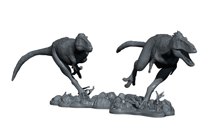 ArtStation - Right Where it Ends 1:35 Scale Torosaurus Combatants Resin Model  Kit-Paint by Jaume Bonnin