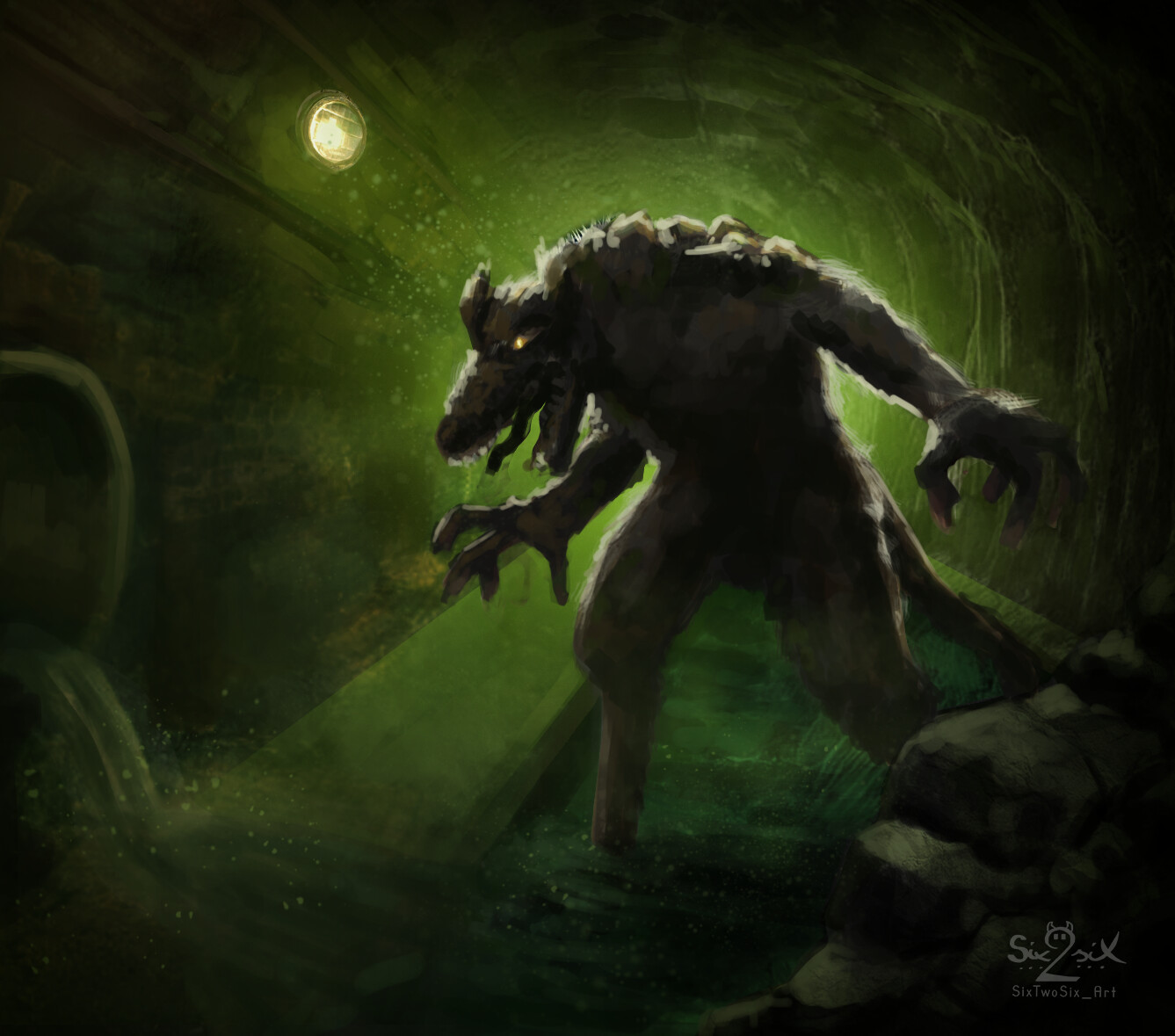 ArtStation - Lurking from below - Creature concept art