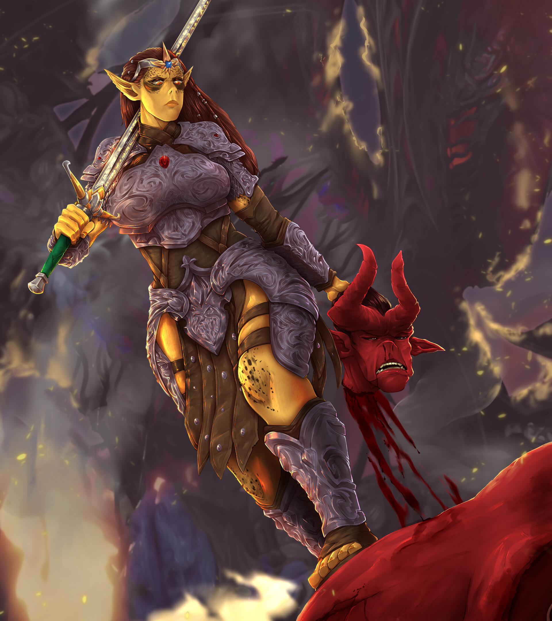 Artstation lae zel from baldur s gate 3