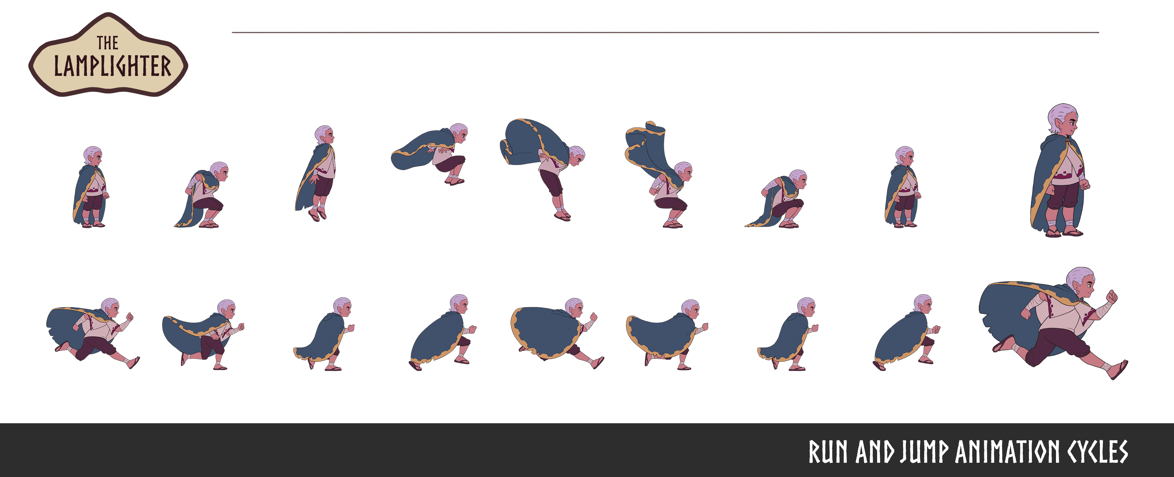 Run and Jump animation cycles