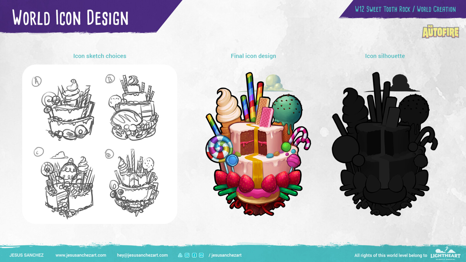 Sweet Tooth Rock icon design process