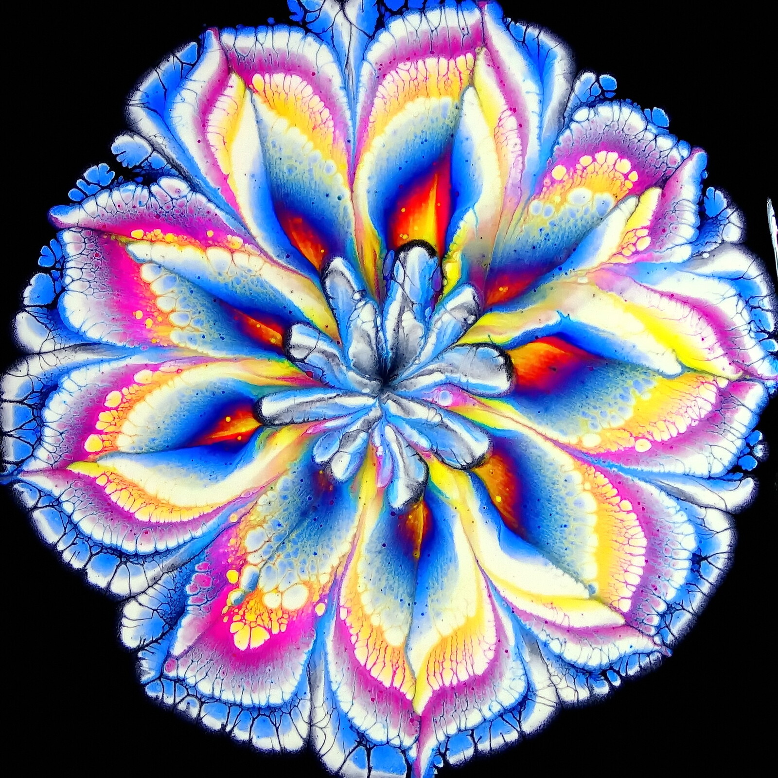 Fiona Art WOW! I didn't Expect This! Reverse Flower Dip with US