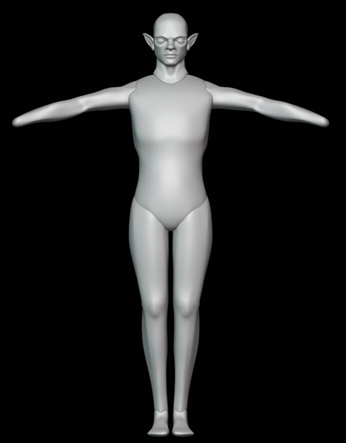 Day 3 - Female Body structure layout - Front