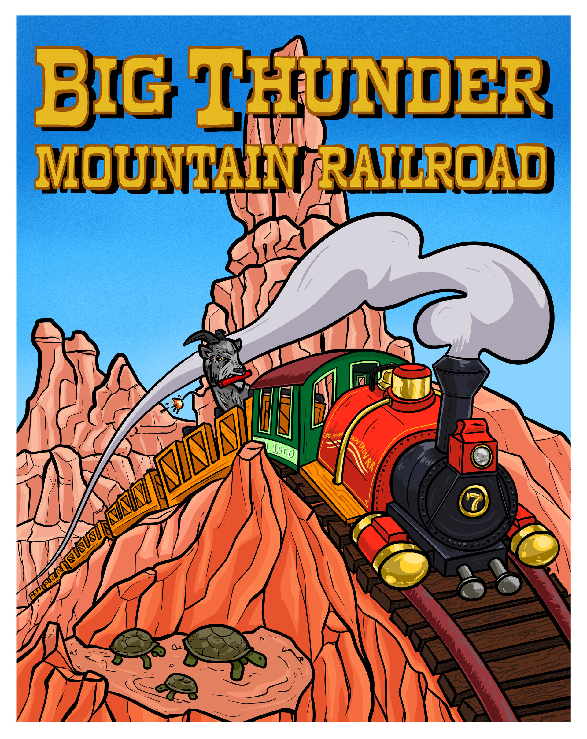 Big Thunder Mountain Railroad Poster