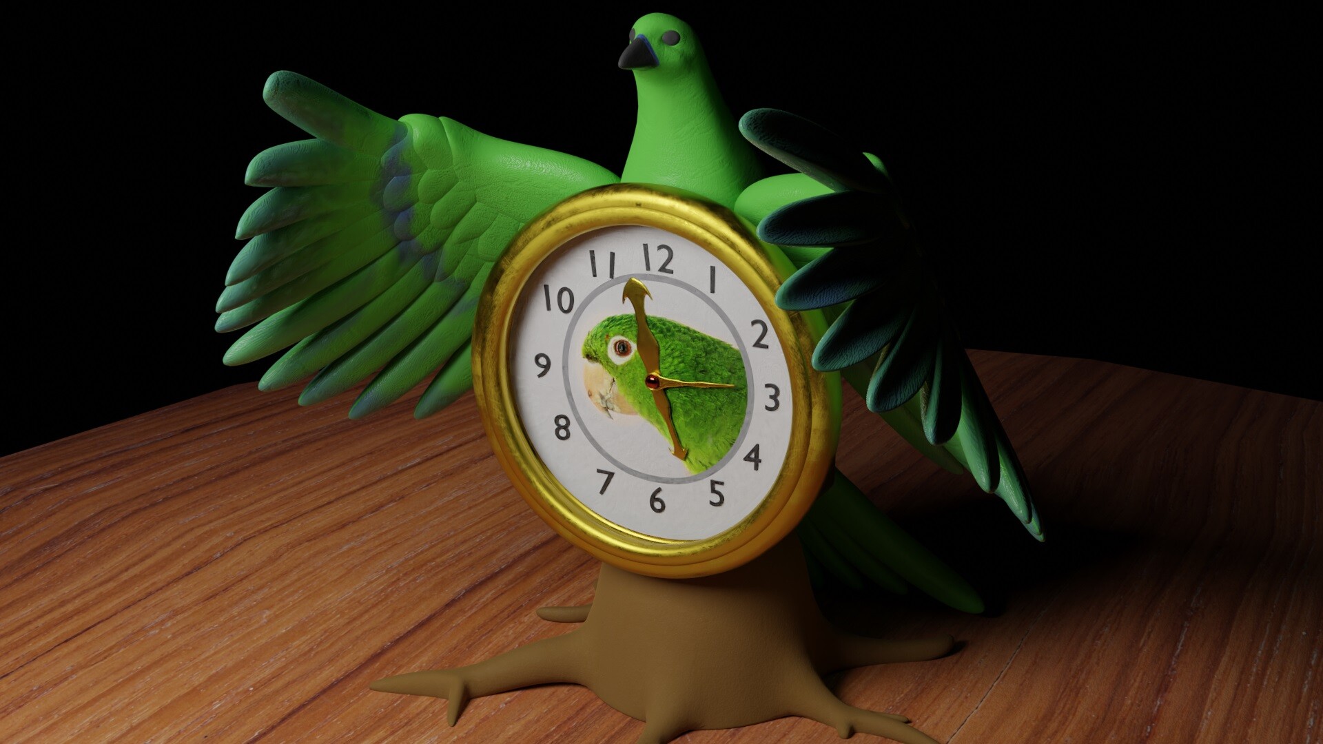 ArtStation Bird clock
