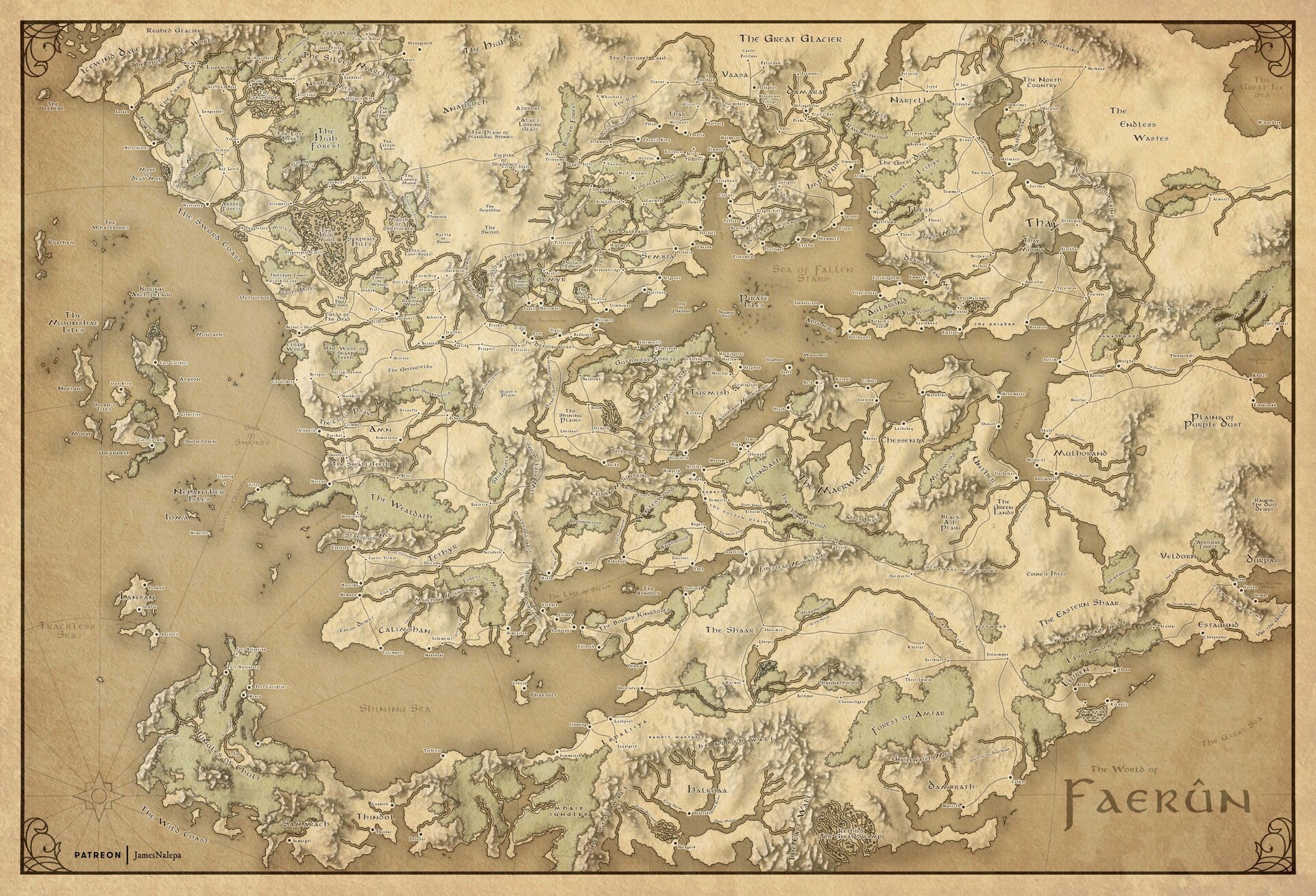 James Nalepa Faerun Map