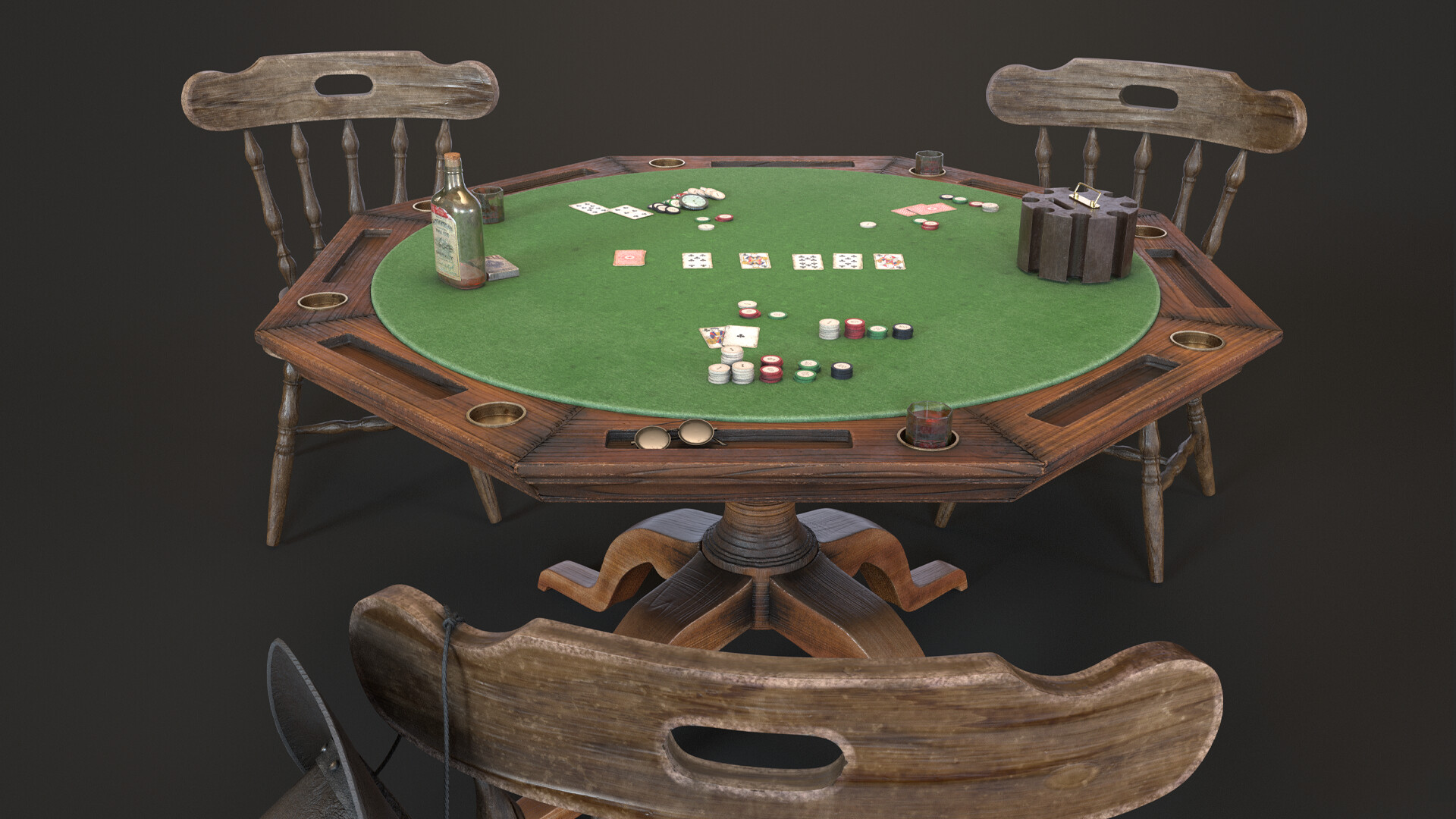 ArtStation Mississippi river poker table