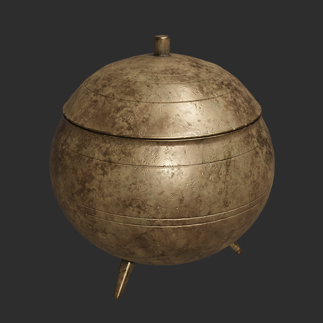 ArtStation Picardy Brass Footed Bowl 3d Model Download