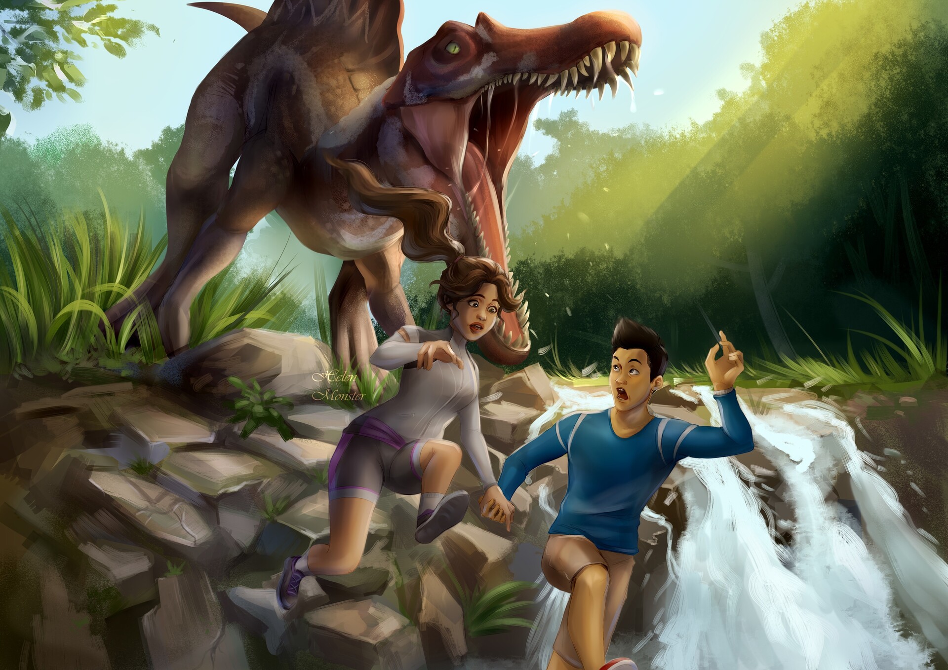 Ark animated Series. Sammy and Yaz Camp Cretaceous. Ark the animated series 2024