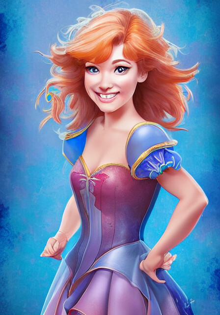 Monaliza as a Disney, digital art, highly detailed,, Stable Diffusion
