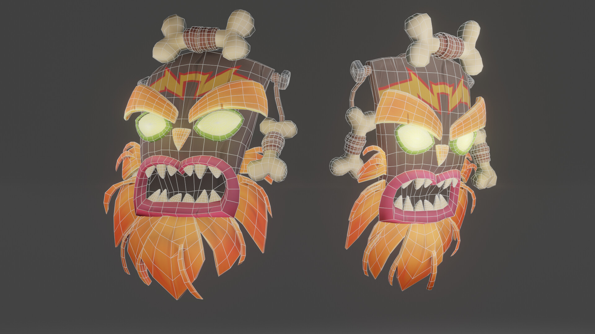 nåde skræmt besøg Uka Uka Mask (Crash Bandicoot) - 3D model by P3D (@p3d_avilla) [09efaf3]