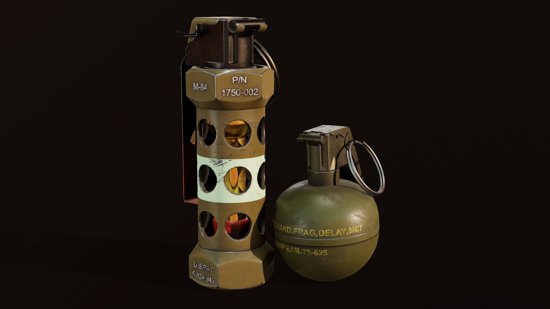 ArtStation Stun Grenade & HE Grenade