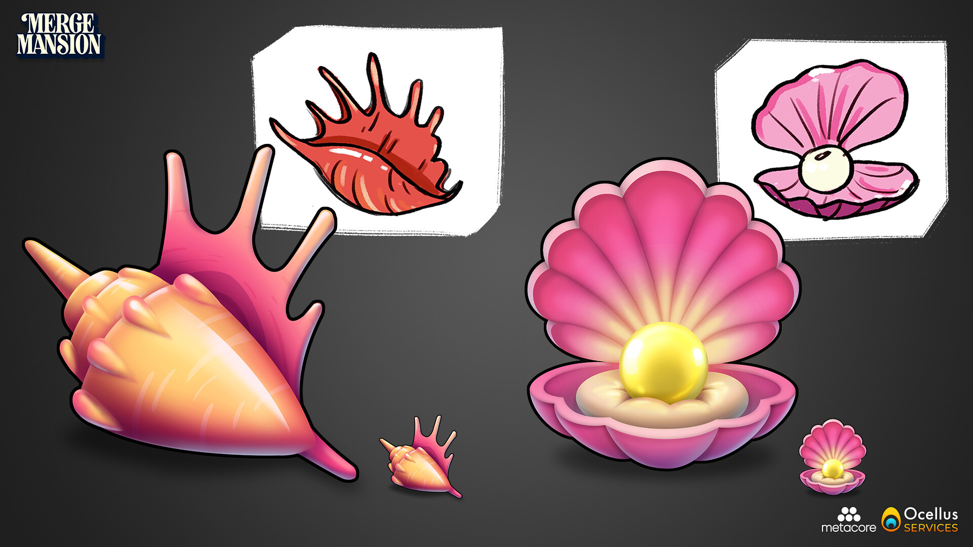 Ocellus SERVICES Merge Mansion Casey and Skatie Shells