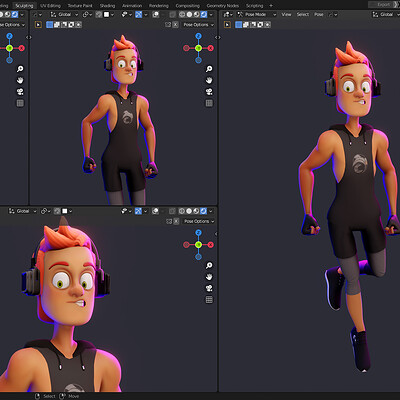Posing character in Blender 3.0