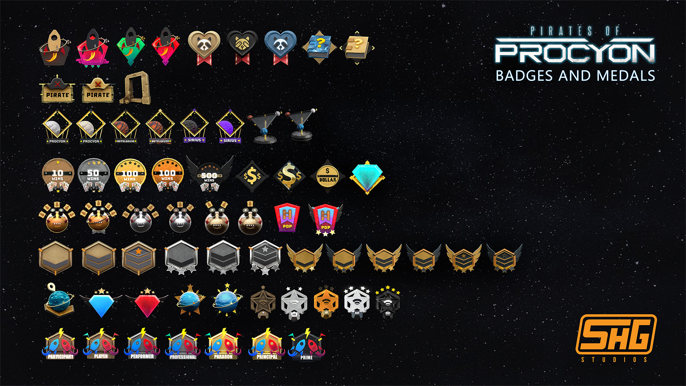 A glimpse of all the Badges that can be achieved by scaling new heights In the game.
