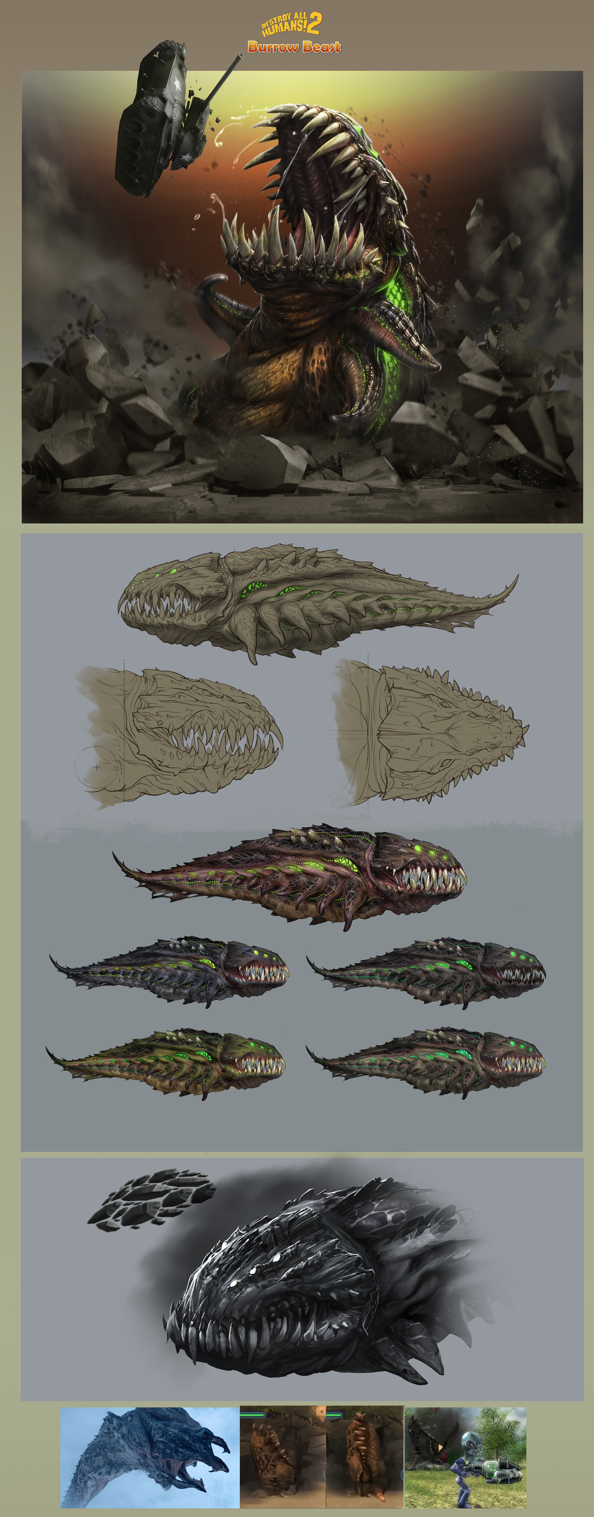 ArtStation - Destroy all Humans 2 Reprobed: Burrow Beast