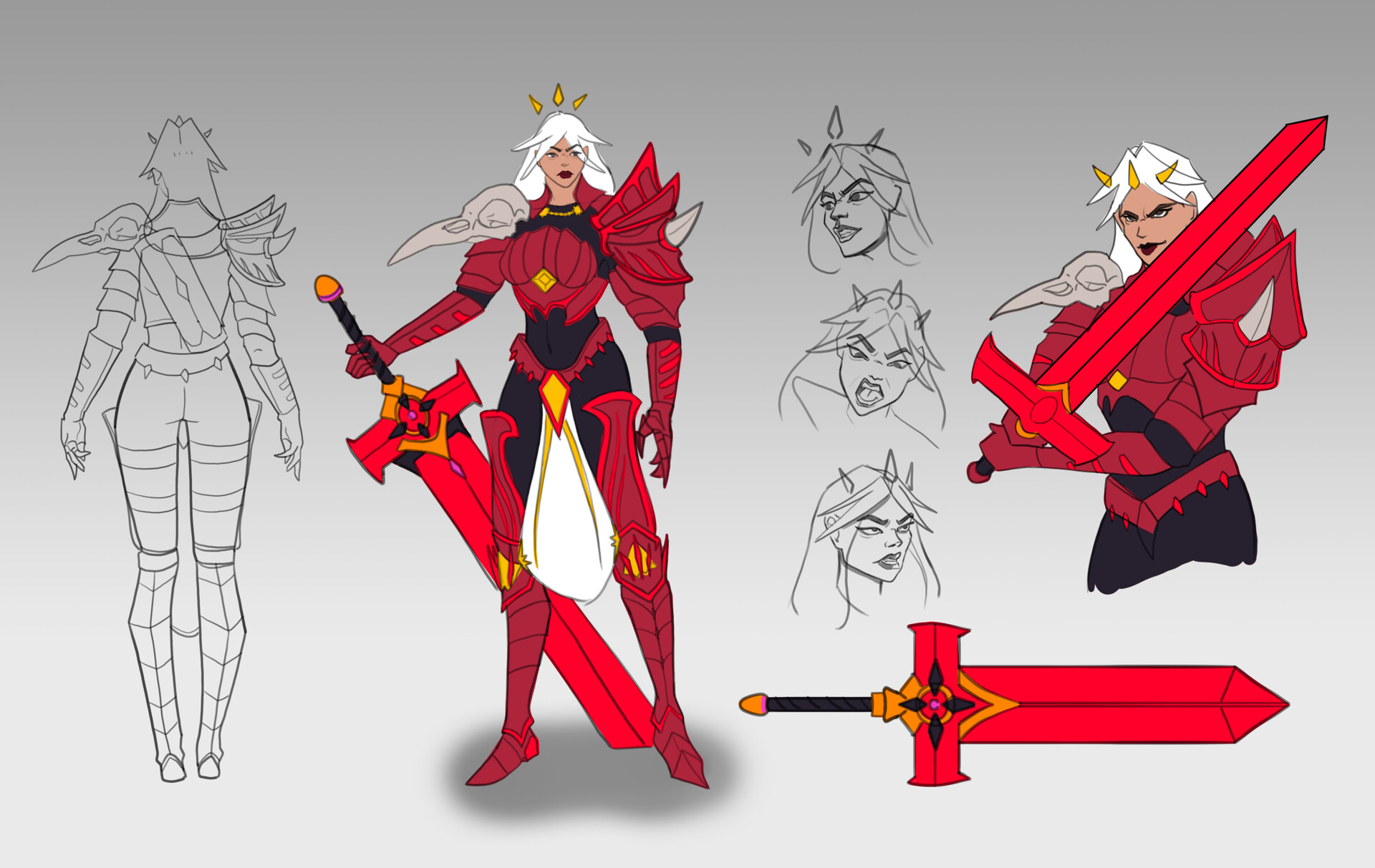 ArtStation The Red Knight Character Sheet