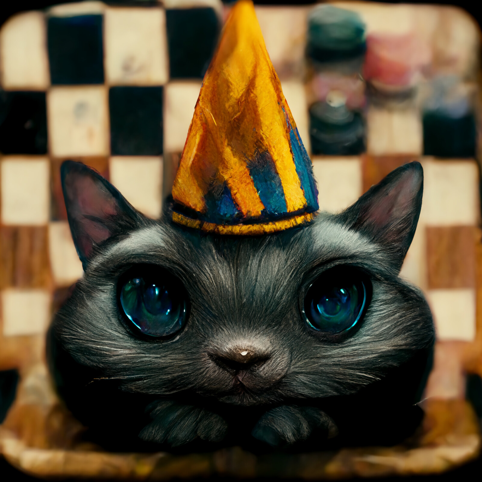 Cat with Party Hat #16 | Sammy