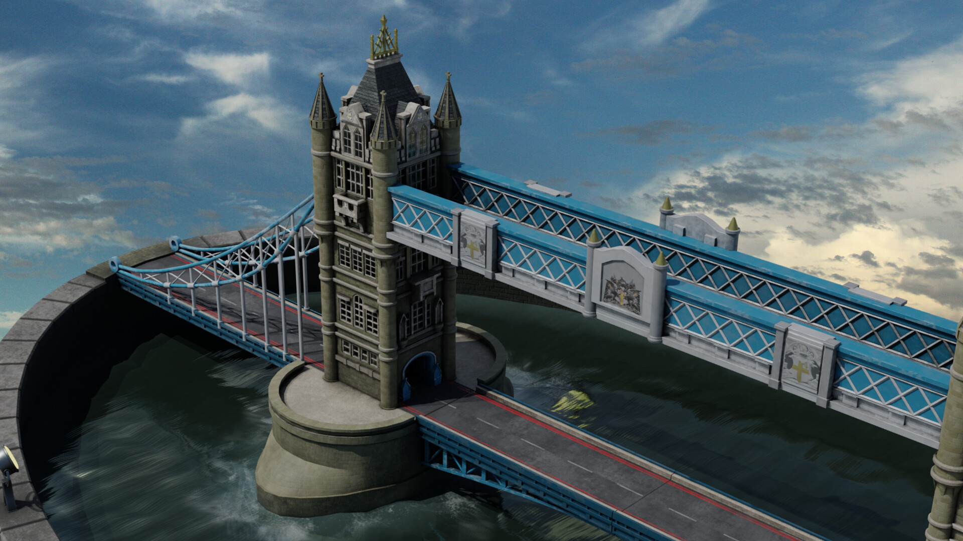 3D Tudor - Blender 3 to Unreal Engine 5 | London Bridge | 3D Model  Environment Guide, image size:1920x1080